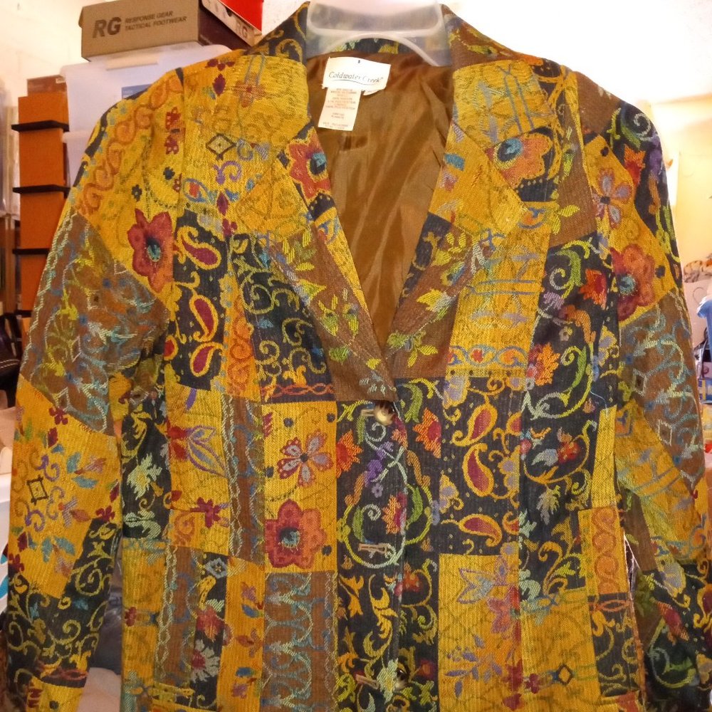 Paisley-Like Women's Coldwater Creek Blazer Jacket PLG